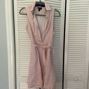 Cynthia Rowley Seersucker pink/white dress